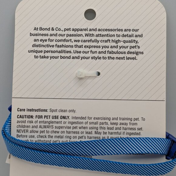Bond & Co. Kitten Harness and Lead Set, Blue, One Size, NEW - Picture 5 of 7